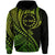 Custom Atiu Cook Islands Hoodie Green Polynesian Wave Style LT9 Zip Hoodie Green - Polynesian Pride