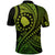 Custom Atiu Cook Islands Polo Shirt Green Polynesian Wave Style LT9 - Polynesian Pride