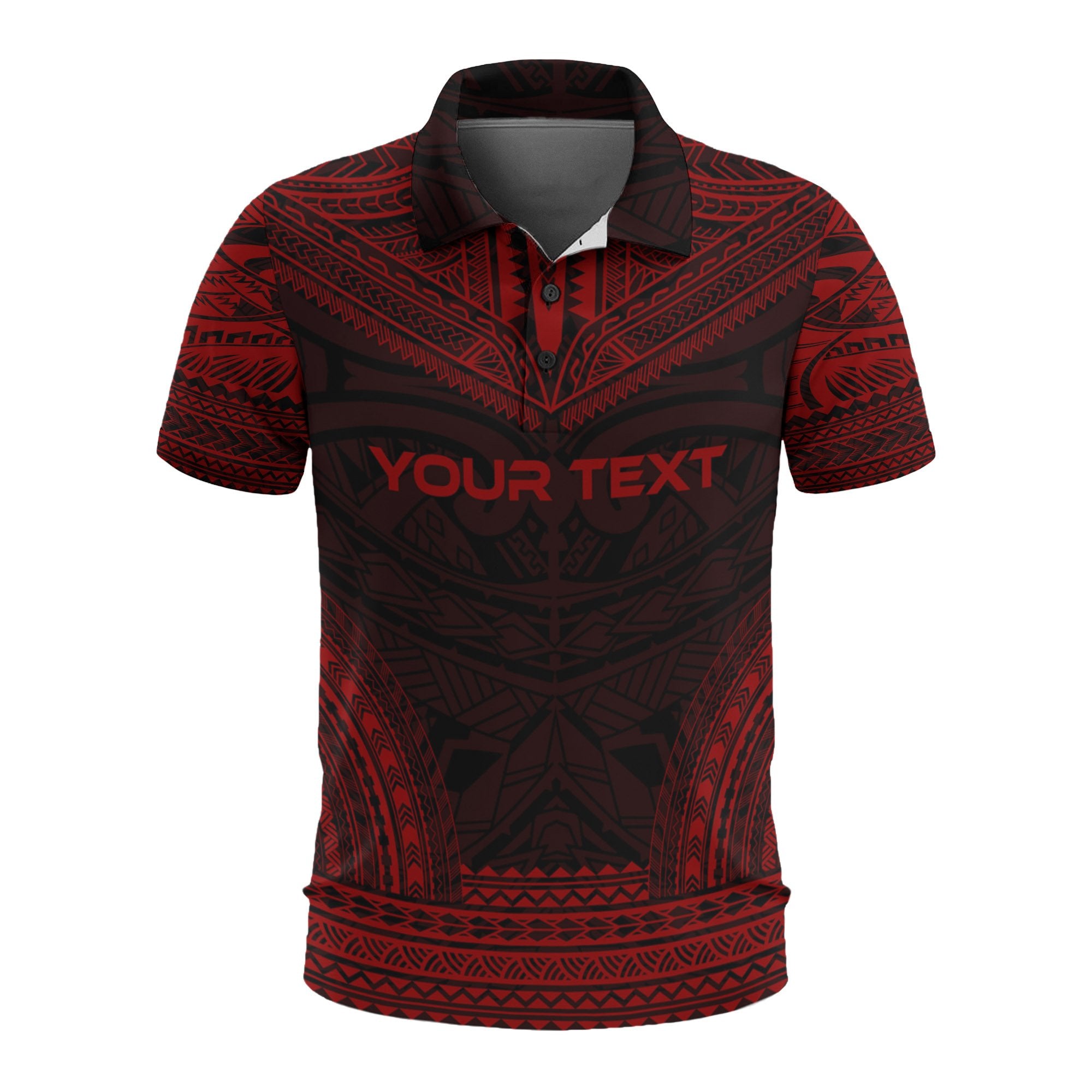 Austral Islands Custom Polo Shirt Tuhaa Pae Flag Polynesian Chief Tattoo Red Version Unisex Red - Polynesian Pride