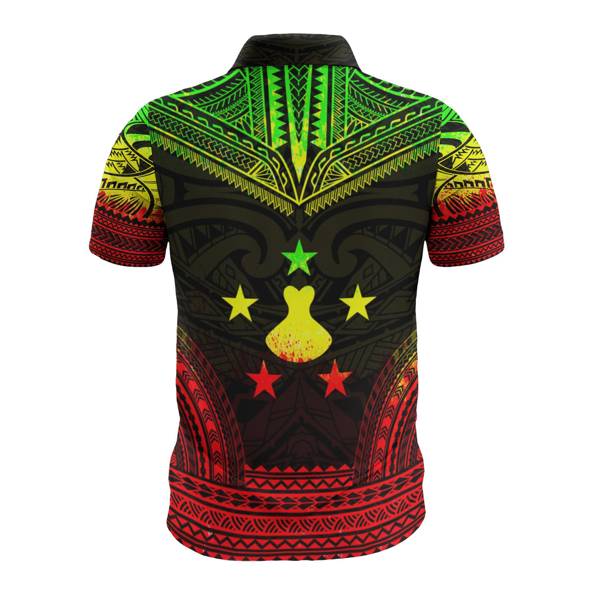 Austral Islands Custom Polo Shirt Tuhaa Pae Flag Polynesian Chief Tattoo Reggae Version - Polynesian Pride