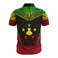 Austral Islands Custom Polo Shirt Tuhaa Pae Flag Polynesian Chief Tattoo Reggae Version - Polynesian Pride