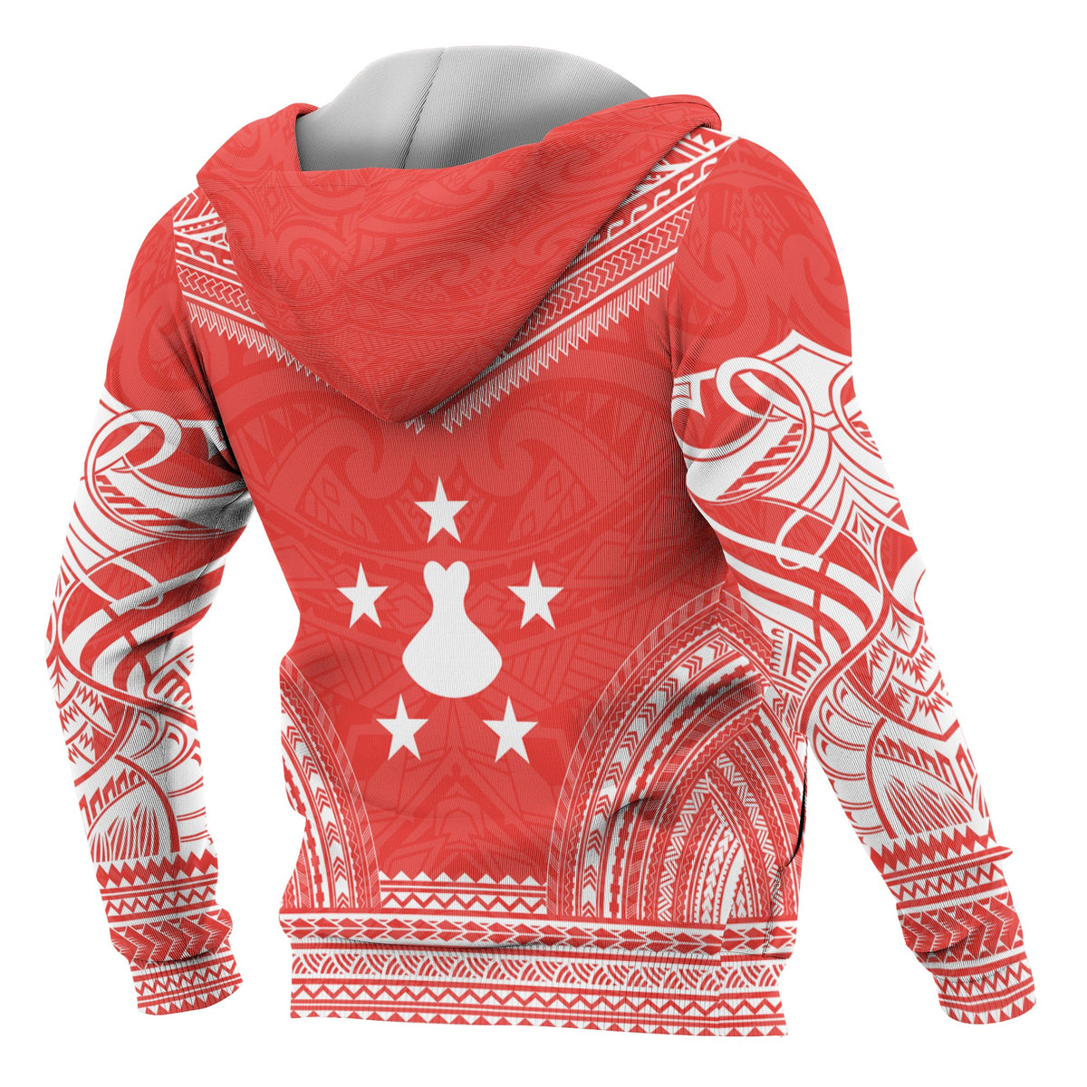 Austral Islands Polynesian Chief Custom Zip up Hoodie Flag Version - Polynesian Pride