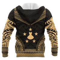 Austral Islands Polynesian Chief Custom Zip up Hoodie Gold Version Unisex Gold - Polynesian Pride
