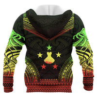 Austral Islands Polynesian Chief Custom Zip up Hoodie Reggae Version Unisex Reggae - Polynesian Pride