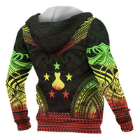 Austral Islands Polynesian Chief Custom Zip up Hoodie Reggae Version - Polynesian Pride