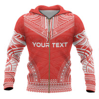 Austral Islands Polynesian Chief Custom Zip up Hoodie Flag Version - Polynesian Pride