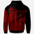 Palau Custom Hoodie Red Color Symmetry Style - Polynesian Pride