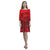 Polynesian Rhea Loose Round Neck Dress - Red Turtle Women Red - Polynesian Pride