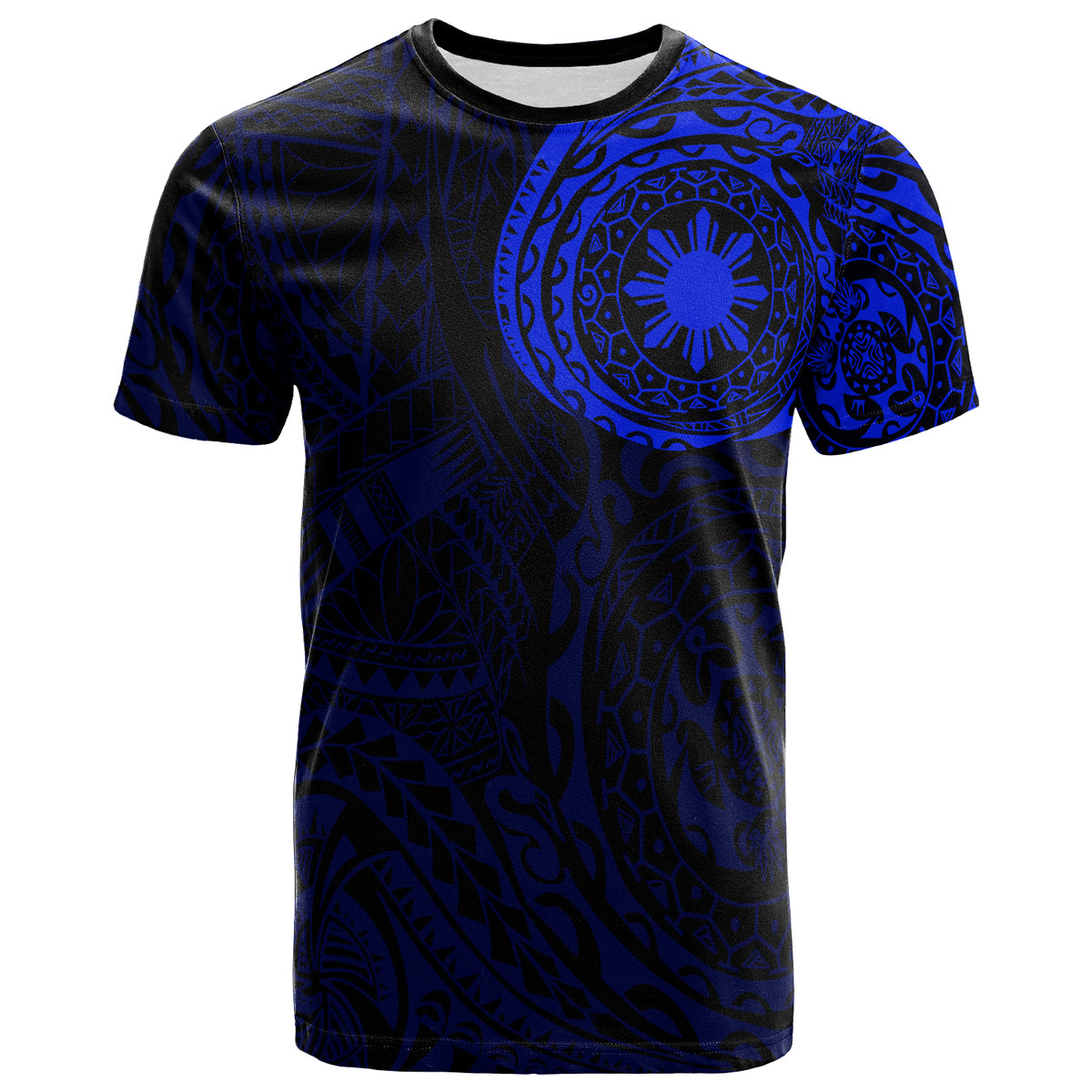 Philippines Polynesian T Shirt Polynesian Tattoo Style Unisex Blue - Polynesian Pride