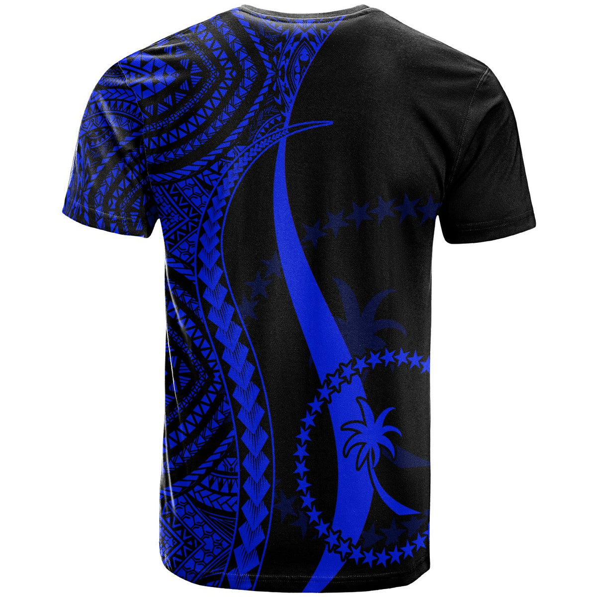 Yap T Shirt Blue Micronesian Tentacle Tribal Pattern - Polynesian Pride