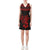 Polynesian Sleeveless V Neck Dress - Black Turtle Red - Polynesian Pride