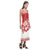 Polynesian V - Neck Open Fork Long Dress - Red Hibiscus - Polynesian Pride