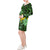 Hawaii Long Sleeve String Tie Dress - Green Hibiscus - Polynesian Pride