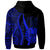 Tahiti Custom Hoodie Blue Tentacle Tribal Pattern - Polynesian Pride