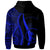 Chuuk Custom Hoodie Blue Tentacle Tribal Pattern - Polynesian Pride