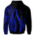 Niue Hoodie Blue Tentacle Tribal Pattern - Polynesian Pride