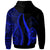 Guam Custom Hoodie Blue Tentacle Tribal Pattern - Polynesian Pride