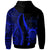 Tuvalu Custom Hoodie Blue Tentacle Tribal Pattern - Polynesian Pride