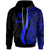 Tuvalu Custom Hoodie Blue Tentacle Tribal Pattern Unisex Blue - Polynesian Pride