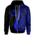 Hawaii Custom Zip up Hoodie Blue Tentacle Tribal Pattern Unisex Blue - Polynesian Pride