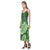 Polynesian V - Neck Open Fork Long Dress - Green Palm Women Green - Polynesian Pride