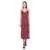 Tonga Pattern V - Neck Open Fork Long Dress - Red Style Women Red - Polynesian Pride