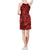 Polynesian Sleeveless V Neck Dress - Palm Leaf Red - Polynesian Pride