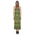 Polynesia Pattern V - Neck Open Fork Long Dress - Yellow Style - Polynesian Pride