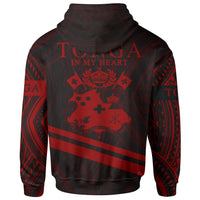 Tonga Hoodie In My Heart Style Red Polynesian Patterns - Polynesian Pride