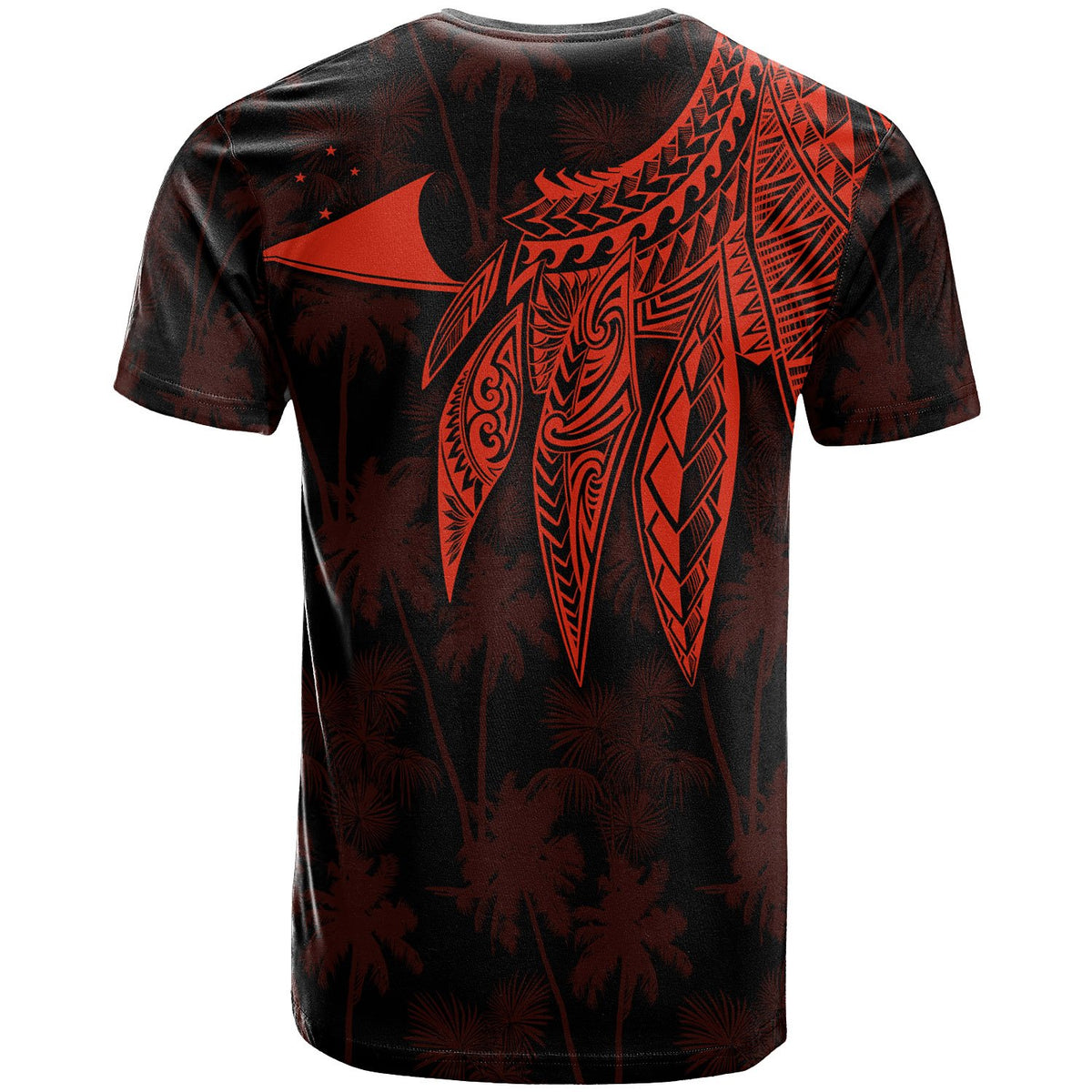 Tokelau Polynesian T Shirt Polynesian Wings (Red) - Polynesian Pride