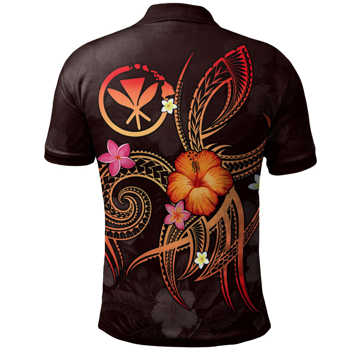 Polynesian Hawaii Polo Shirt Legend of Kanaka Maoli (Red) - Polynesian Pride