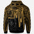 Hawaii Custom Hoodie Kanaka Maoli With Polynesian Pattern In Heartbeat Style (Gold) - Polynesian Pride