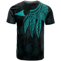 Tokelau Polynesian Custom T Shirt Polynesian Wings (Turquoise) - Polynesian Pride
