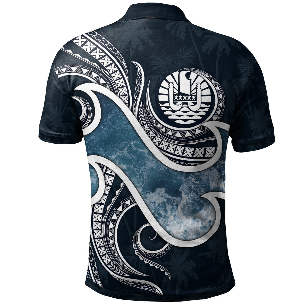 Tahiti Polynesian Polo Shirt Ocean Style - Polynesian Pride