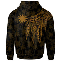 Nauru Zip up Hoodie Polynesian Wings Golden - Polynesian Pride