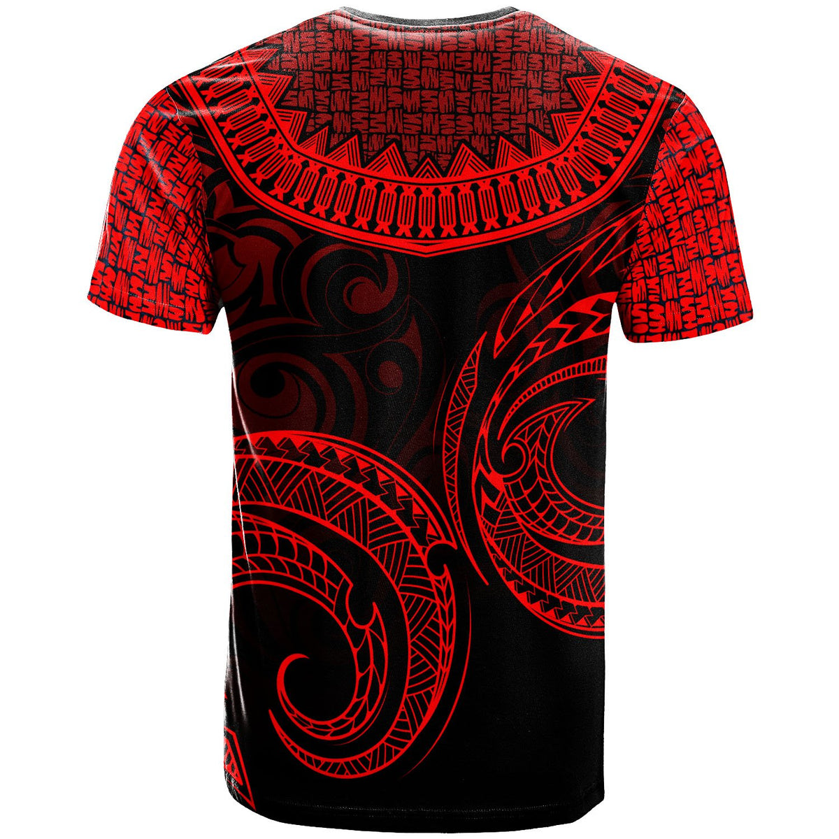 NiueT Shirt Unique Serrated Texture Red - Polynesian Pride