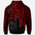 Tahiti Custom Hoodie Tahiti Seal In Heartbeat Patterns Style (Red) - Polynesian Pride