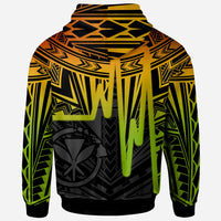 Hawaii Hoodie Kanaka Maoli With Polynesian Pattern In Heartbeat Style (Reggae) - Polynesian Pride