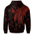 New Caledonia Custom Hoodie Polynesian Wings Red - Polynesian Pride