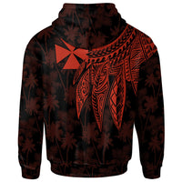 Wallis and Futuna Zip up Hoodie Polynesian Wings - Polynesian Pride