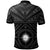 Marshall Polo Shirt Marshall Seal With Polynesian Tattoo Style (Black) - Polynesian Pride