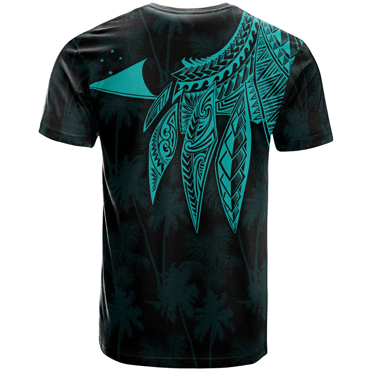 Tokelau Polynesian T Shirt Polynesian Wings (Turquoise) - Polynesian Pride