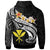 Hawaii Custom Zip up Hoodie Kanaka Maoli Polynesian Patterns Plumeria (Black) - Polynesian Pride