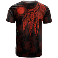 Northern Mariana Islands Polynesian T Shirt Polynesian Wings Red - Polynesian Pride