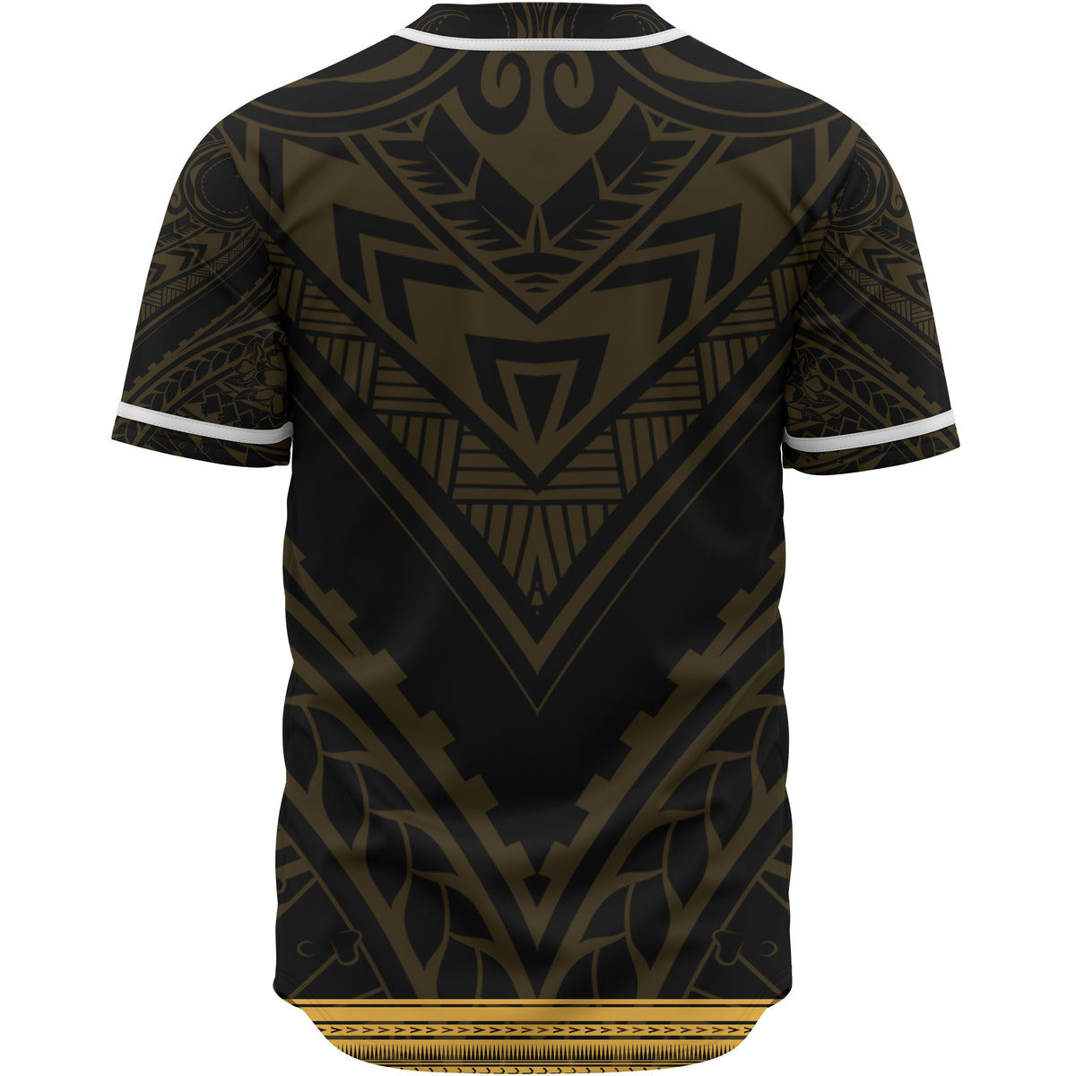 Tonga Baseball Shirt - Polynesian Gold Patterns Collection - Polynesian Pride