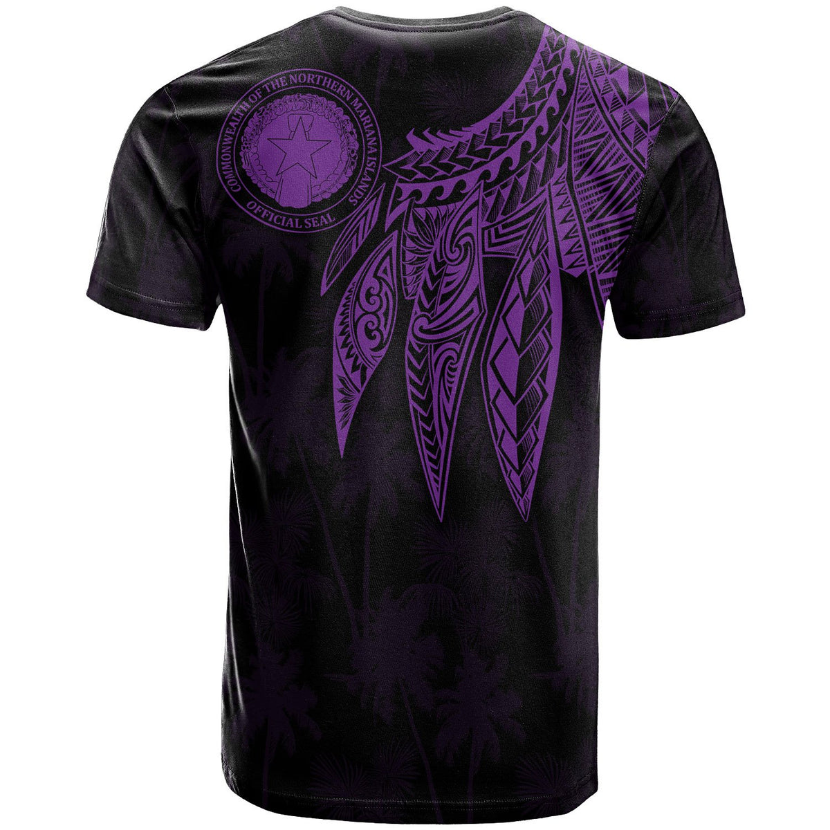 Northern Mariana Islands Polynesian T Shirt Polynesian Wings Purple - Polynesian Pride