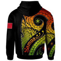 Samoa Custom Zip up Hoodie Samoa Polynesian Decorative Patterns - Polynesian Pride