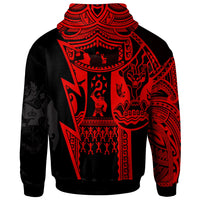 Custom Polynesian Tonga Zip up Hoodie Maui Moana Tattoo with Seal Tonga - Polynesian Pride