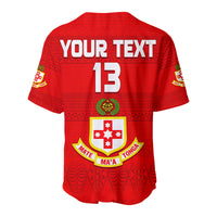 (Custom Text and Number) Kolisi Tonga College Atele Baseball Jersey 140 Years Anniversary Tongan Ngatu LT13 - Polynesian Pride