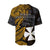 Wallis and Futuna Baseball Jersey Enjoy Polynesian Flowers Version Gold LT13 - Polynesian Pride